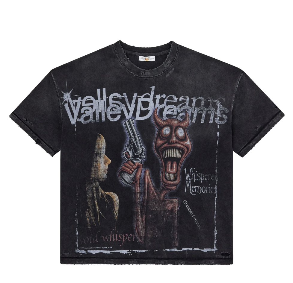 Vale 'Forever Psychopath' T-Shirt- Black Wash