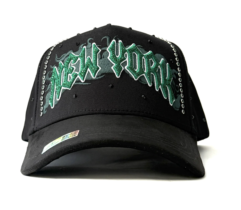 Caps'Fans 'NY Skull Stones' Hat- Black/Green