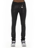 Cult Punk Super Skinny 601 Jeans- Black Coated