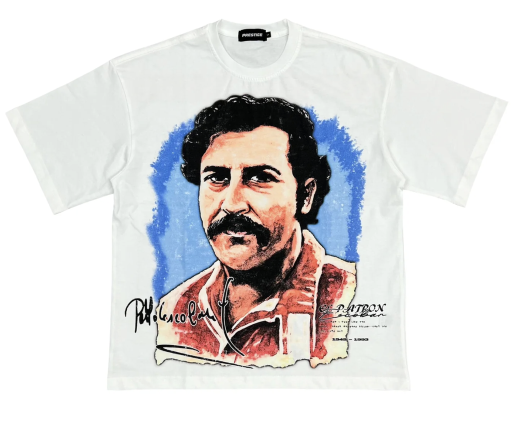 Prestige 'Pablo Escobar'  T-Shirt- White