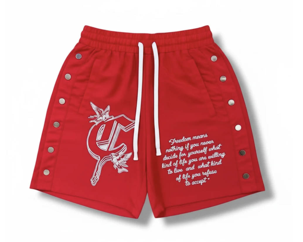 Concept 'Freedom' Nylon Shorts- Red