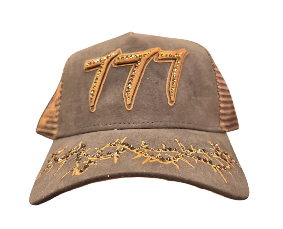 Hudson ' V2 Diamond 777' Suede Trucker Hat- Brown