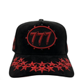 Hudson 'Diamond 777' Suede Trucker Hat- Black/Red