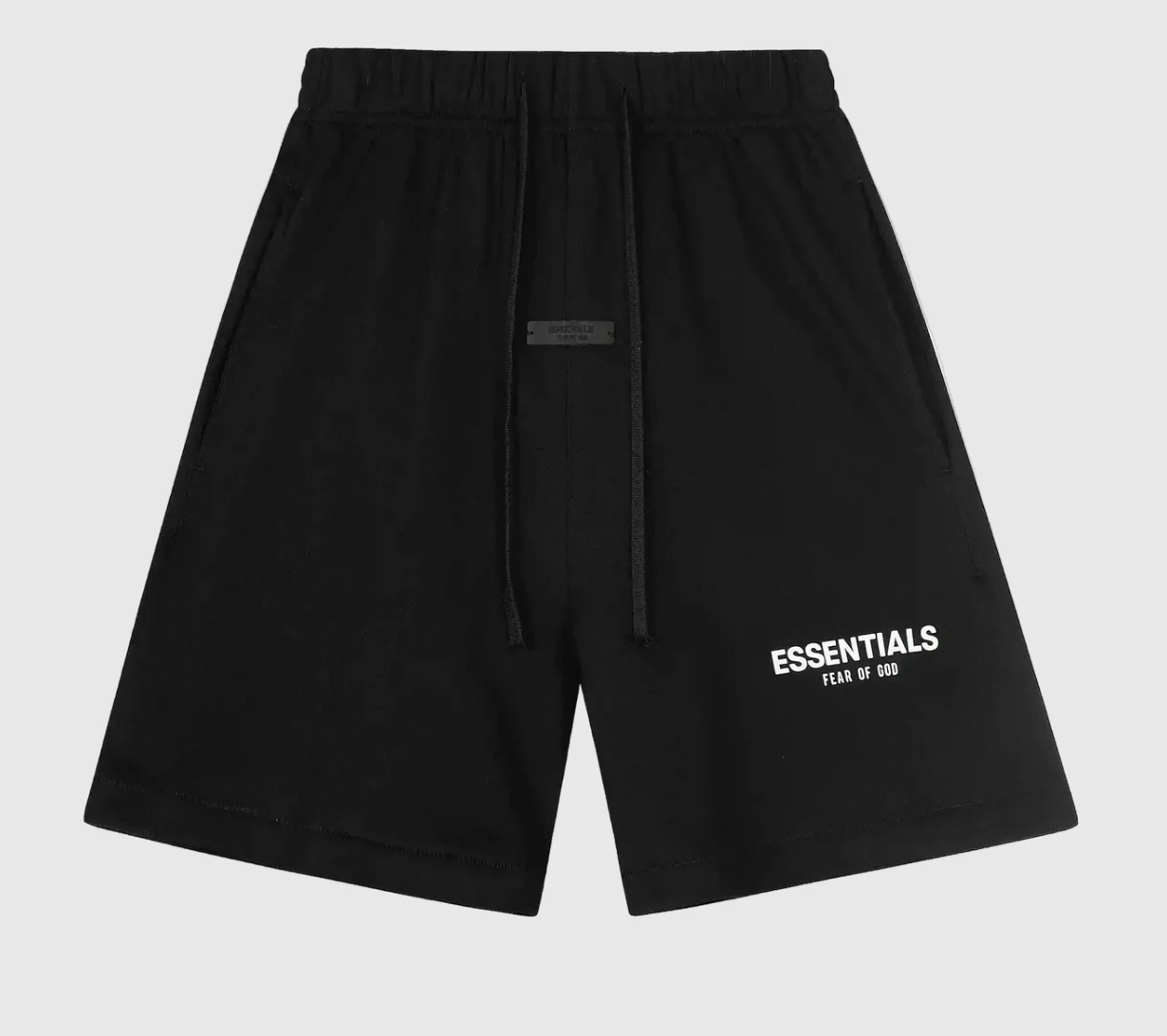 Essentials Fear Of God 'Fleece' Shorts- Jet Black