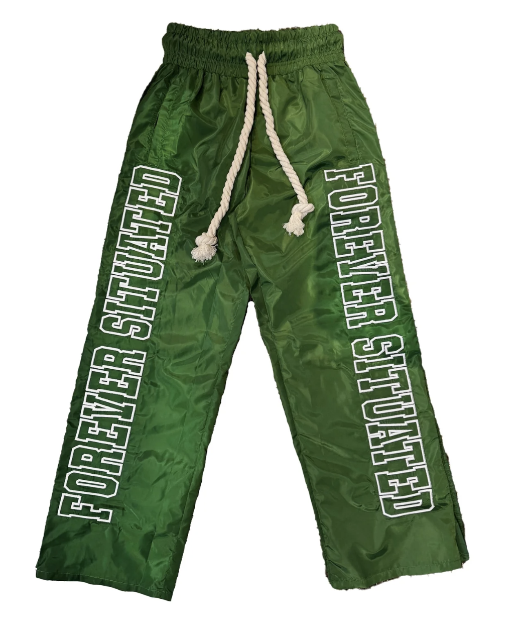 Focus 'Nylon' Track Pants- Green