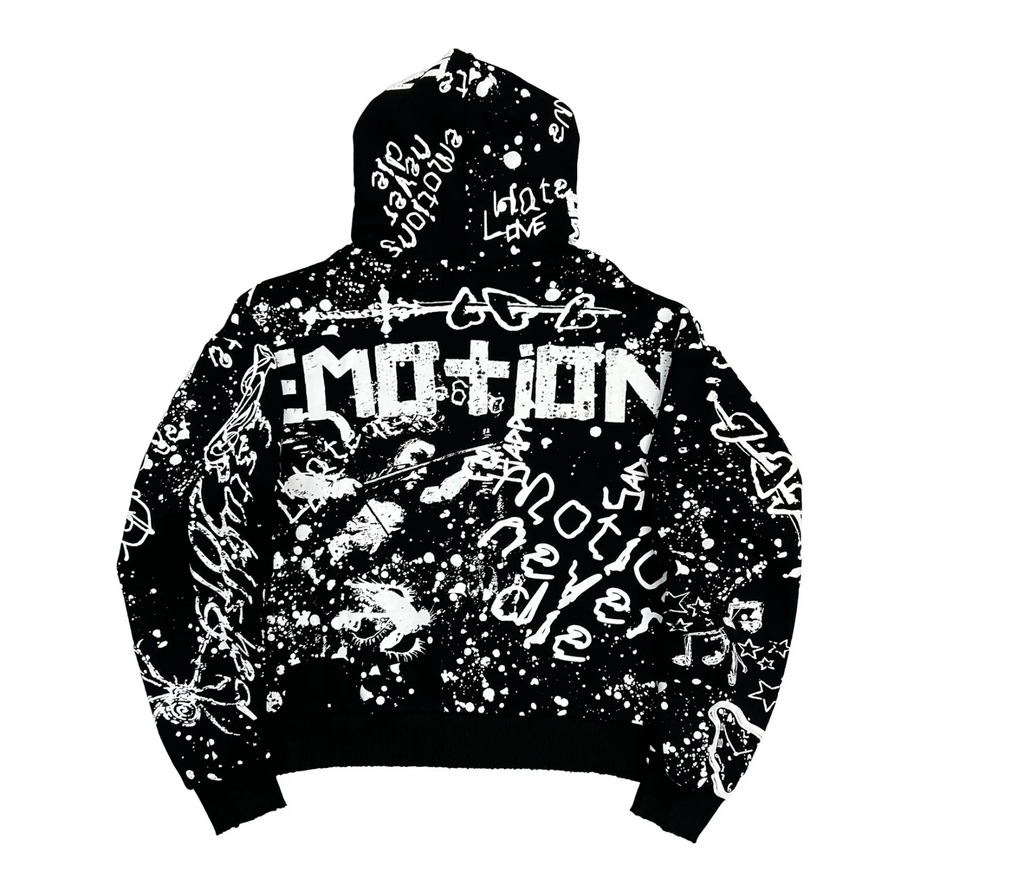 M.E 'Graffiti' Hoodie- Black