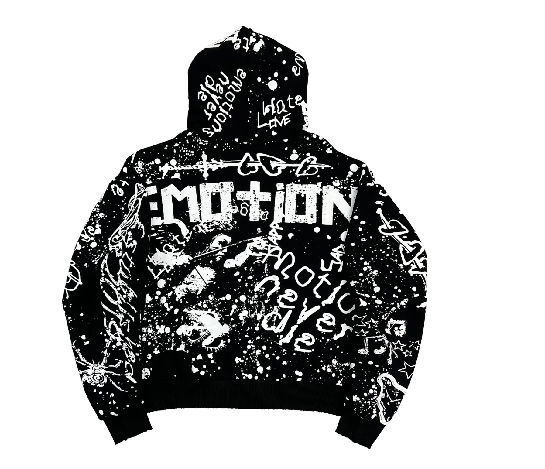 M.E 'Graffiti' Hoodie- Black