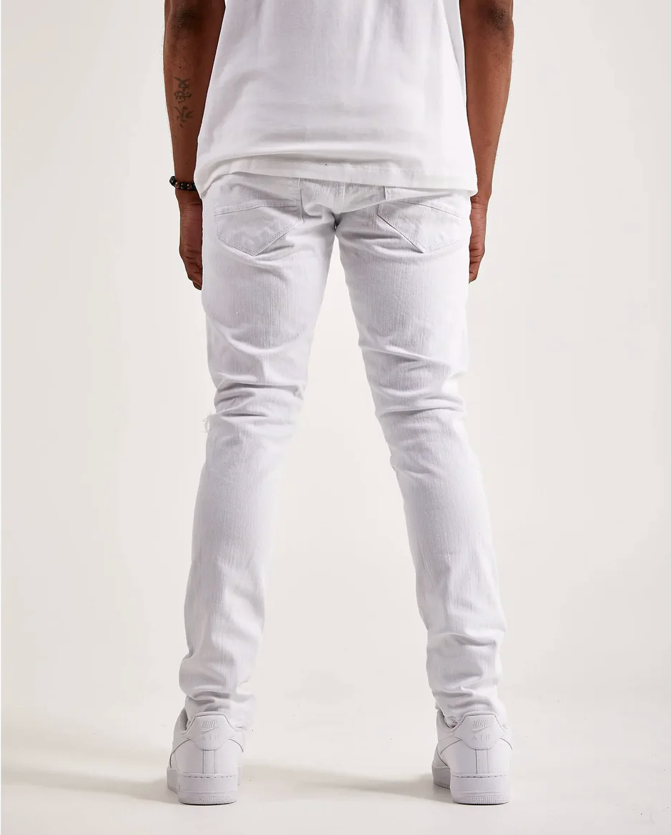 JC 'Ross Fit Clean' Slim Fit Jeans- White