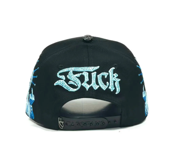 Caps'Fans 'New York FCK' Hat- Black/Blue