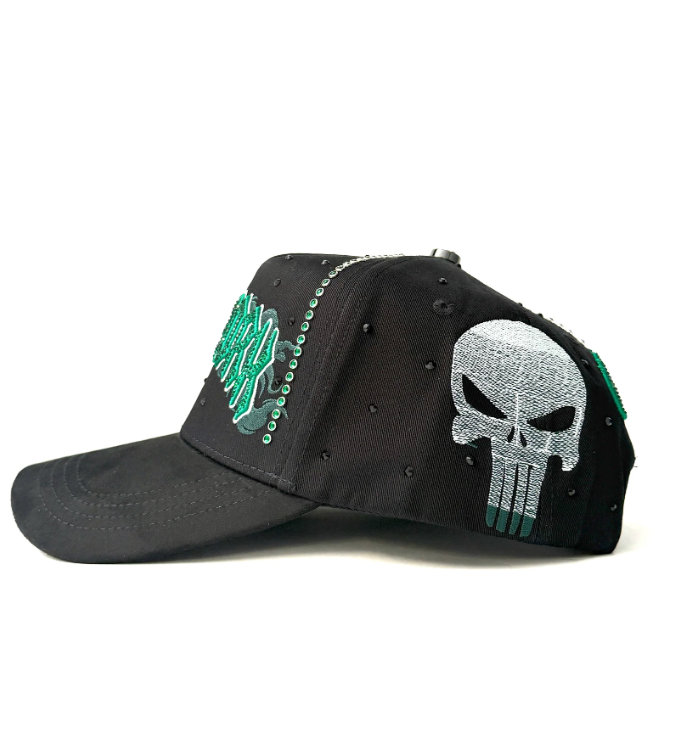 Caps'Fans 'NY Skull Stones' Hat- Black/Green