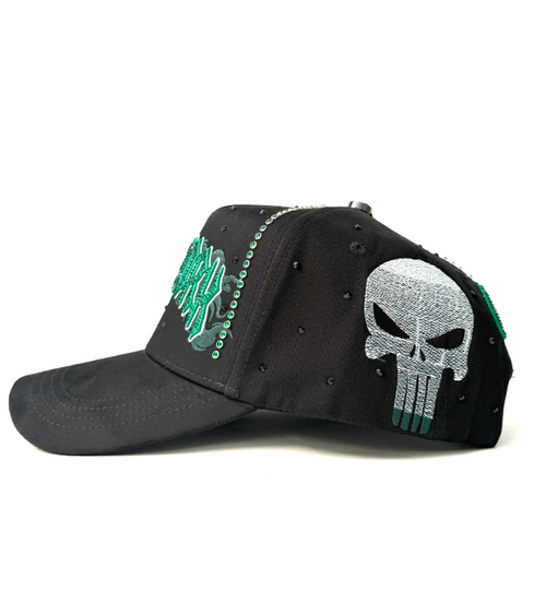 Caps'Fans 'NY Skull Stones' Hat- Black/Green