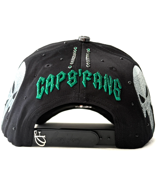 Caps'Fans 'NY Skull Stones' Hat- Black/Green